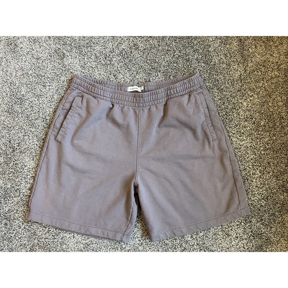 Calvin Klein Men’s Purple Sweat Shorts Sz XL Elastic Waist